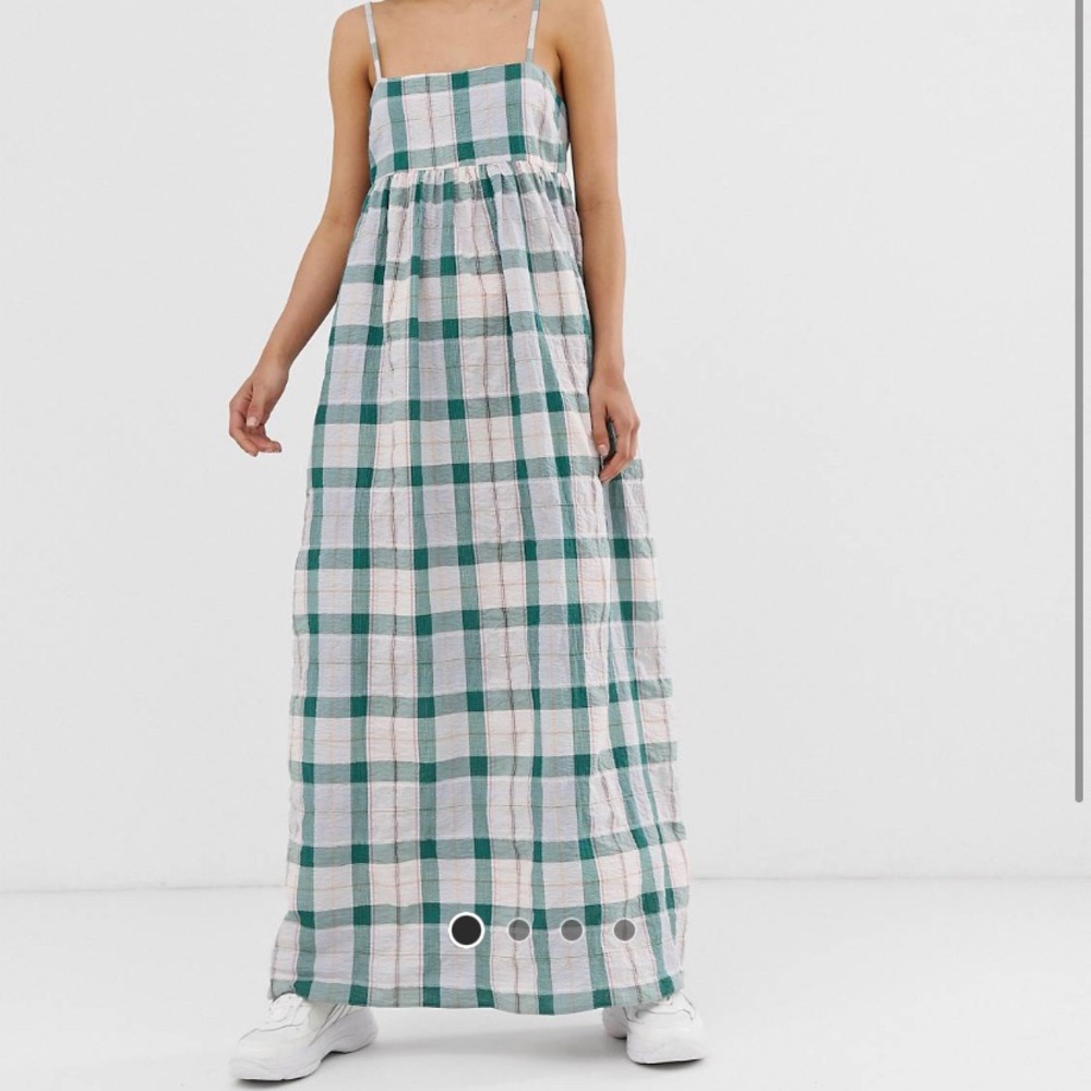 ASOS Checkered Strappy Maxi Dress NEW/NEVER WORN